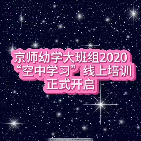 🍀“空中学习”大班教师线上培训活动圆满结束——京师幼学幼儿园