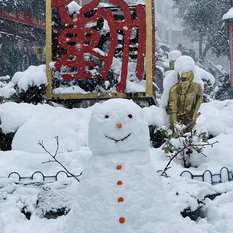 “扫雪护学  情暖校园”——冷水江五中扫雪记