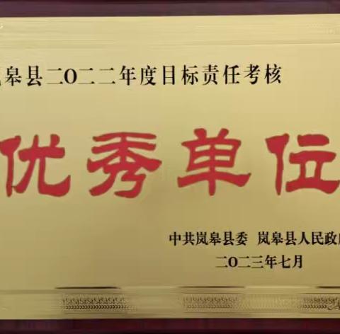 岚皋大队荣获2022年年度目标责任考核优秀单位称号