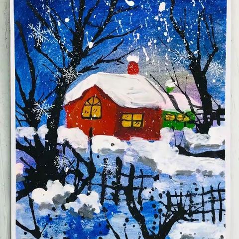 今日小雪，无论水彩、写意、铅笔、油画，各种形式都能把雪画得暖暖的、美美的。