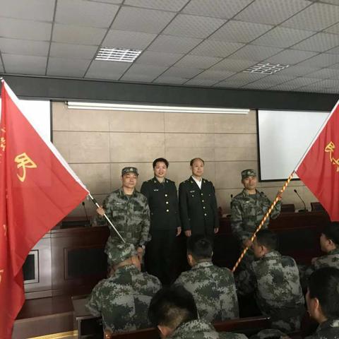 明湖办事处2019民兵整组既开训动员会