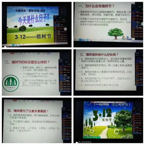 王快学区百泉小学四一班的植树节