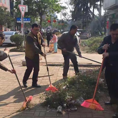 临高县司法局开展环境卫生整治活动