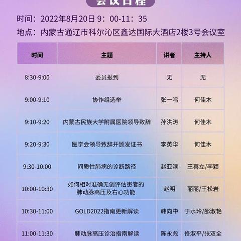 2022年通辽医学会呼吸病学专科分会年会通辽市医师协会呼吸医师年会