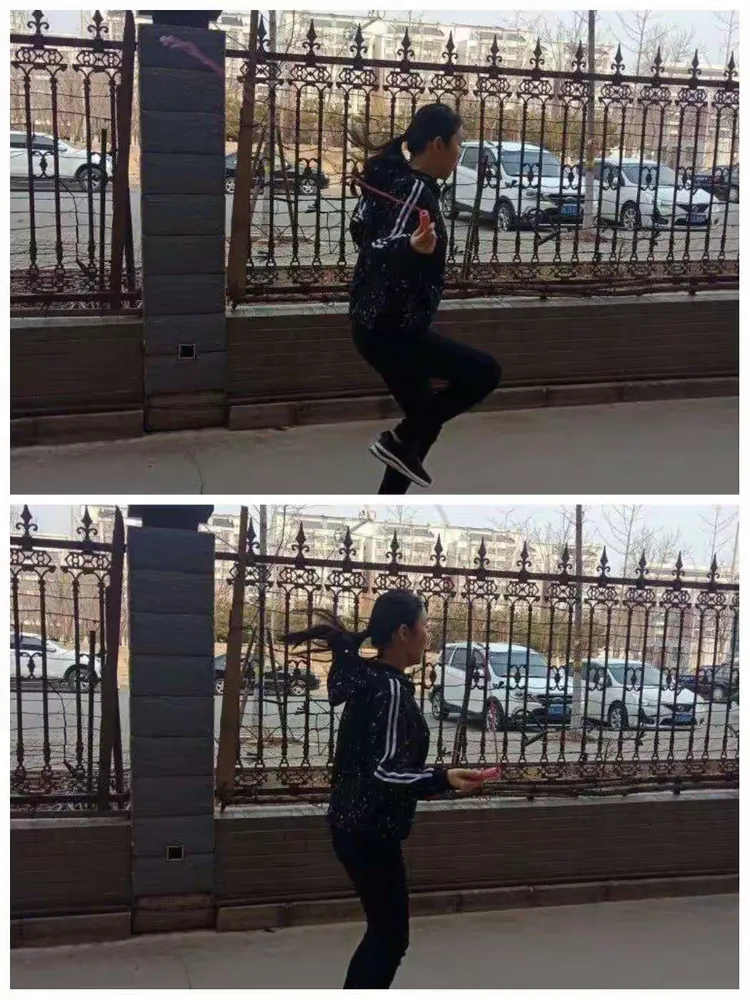 青龙湖中学初三年级女生疫情期间体育锻炼