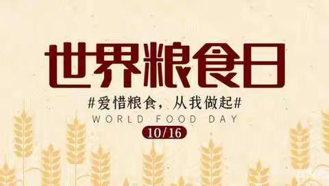 爱粮始于心，节粮见于行——龙海区港尾镇城外小学世界粮食日倡议书