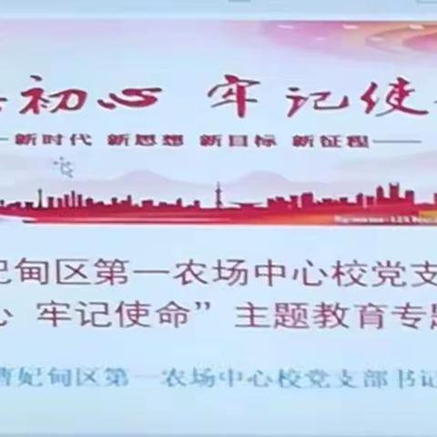 曹妃甸区第一农场中心小学 “不忘初心、牢记使命”主题教育专题讲课