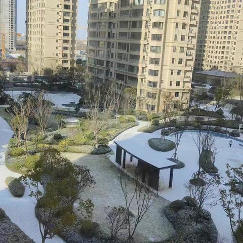 大雪纷飞美如画  物业扫雪暖人心