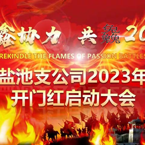 盐池支公司“齐鑫协力 共𠓗2023”规模业务启动大会