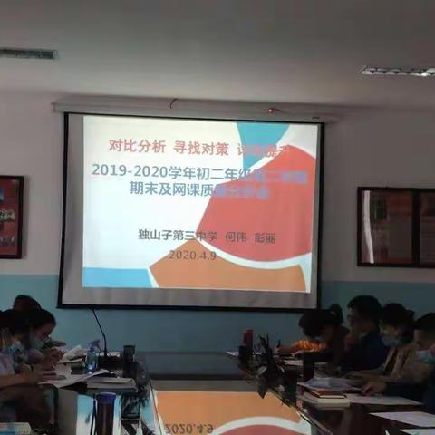 扬长补短，合力攻坚，精准改薄，打好质量提升战   —记2019-2020学年初二年级第一学期期末考试及网课质量分析会