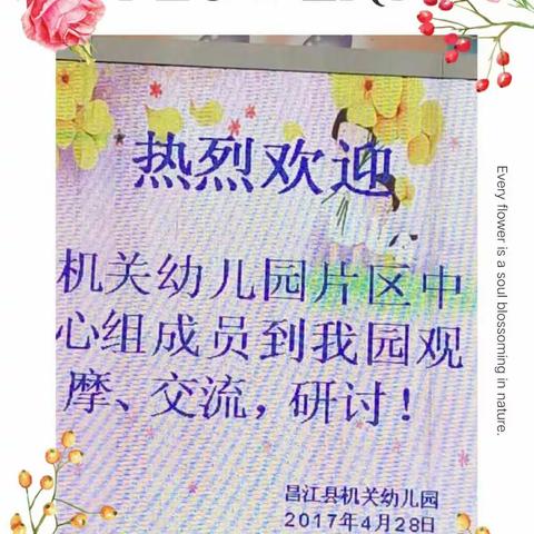 昌江县机关幼儿园片区中心组教研活动 《区域环境创设》简报