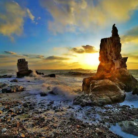 美丽的西湖嘴，威武的将军石