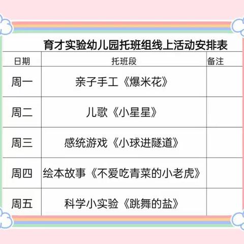 “童”心协力，“疫”期成长——育才实验幼儿园托班组线上居家指导第七期