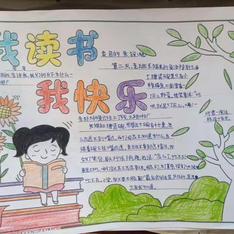 读书启迪智慧·书香伴我成长——石家门小学第二届慈弘读书小树苗计划之读书手抄报比赛