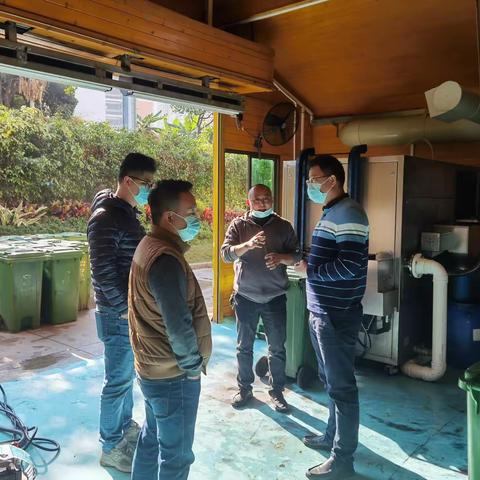 【凤凰街道】行走检查塘家社区厨余垃圾小型化处理设备