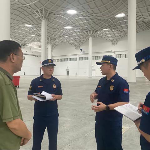 海口市消防救援支队对海南国际会展中心开展消防安全督导检查