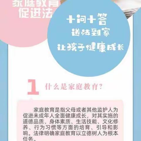 历下区图书馆燕文社区分馆儿童节特别关注一图读懂《家庭教育促进法》