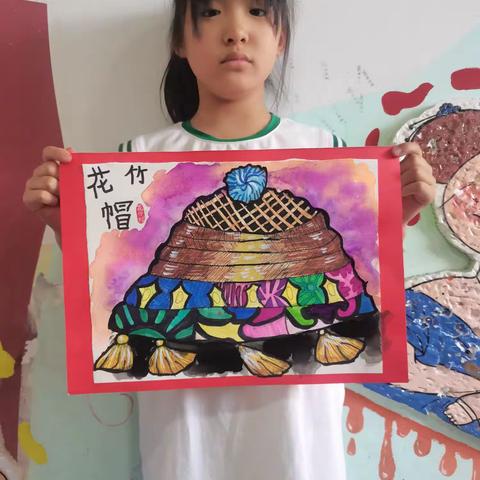 惠画堂六枝校区春季动漫班周日早上9:00~11:00.《花竹帽》