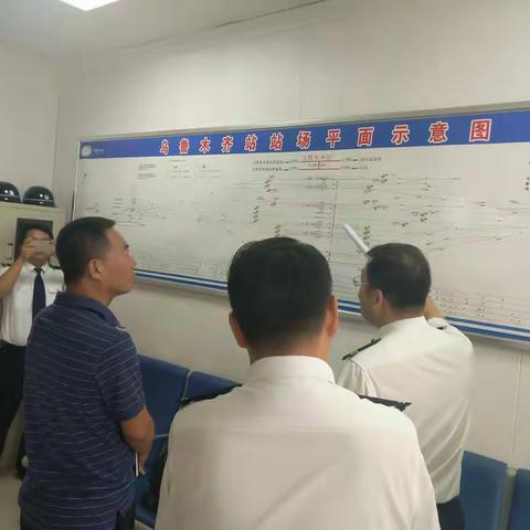 行车室、安全室、技教室深入现场对乌鲁木齐站、乌西站进行调研