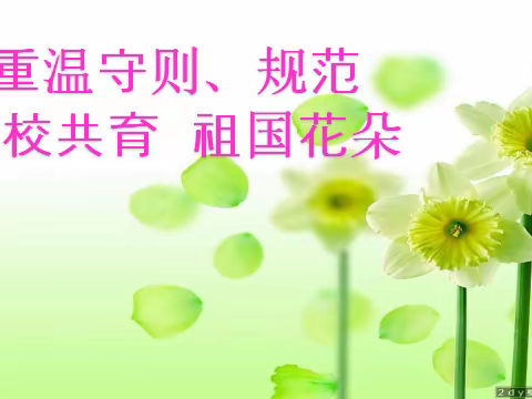 重温守则、规范          共育祖国花朵🌺