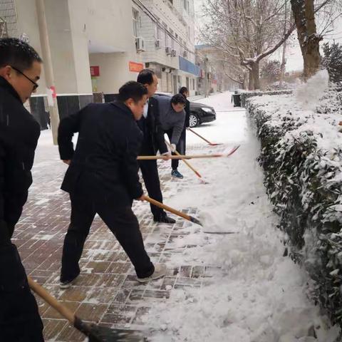 威县支行清晨清雪志愿活动