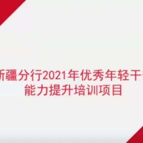 新疆分行举办优秀年轻干部“领航”“领跑”项目线上培训班