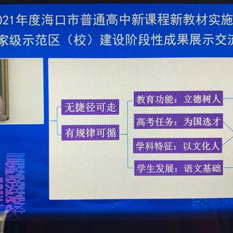 学无止尽，诲人不倦——海口四中高中语文组的2021市普高教材建设阶段性成果观摩学习记录