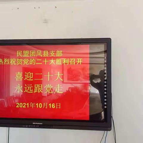 喜迎二十大  永远跟党走——民盟团风县支部集中收看党的二十大开幕盛况