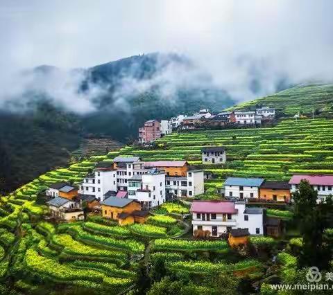 美丽世外小山村，被称为“江南小布达拉宫”，满山尽开油菜花