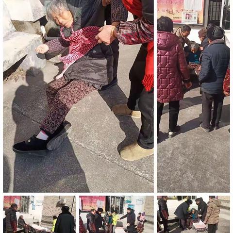 村民齐心协力救老人。