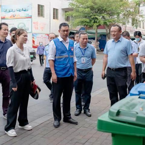 区委书记樊木到南山村大出水、崖城中心农贸市场开展创文回访检查