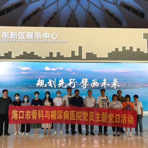 海口市骨科与糖尿病医院党委组织党员参观海口江东新区展示中心