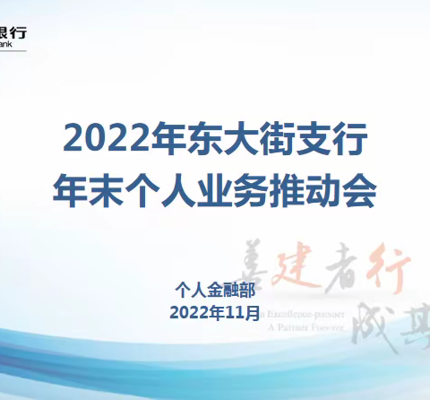 2022年东大街支行年末个人业务推动会