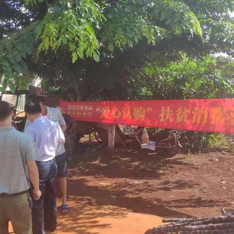 临高县商务局在和正村委会开展“爱心认购”扶贫消费活动