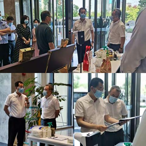 7月8日蒋阳副主任带队检查辖区内服务业企业、产业园区、酒店、沿街商铺等场所疫情防控工作