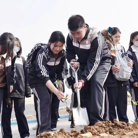 “春光无限好,植树正当时”——2023年武汉市第二十（民族）中学联合长江日报《超级课堂》安全植树活动