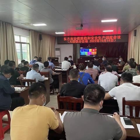 大田镇组织召开安保维稳和安全生产调度会议