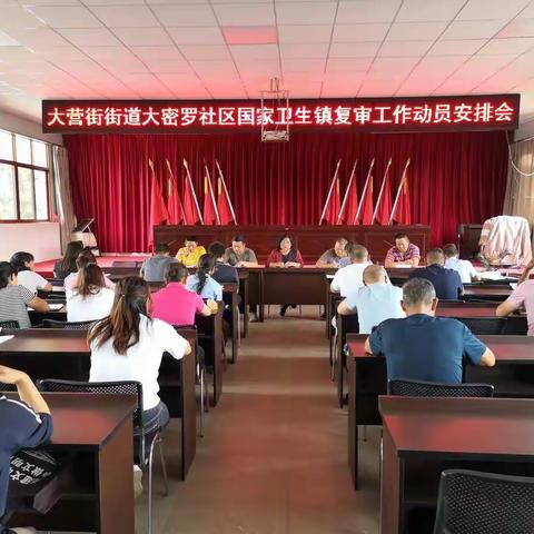 大密罗社区召开国家卫生镇复审工作动员安排会