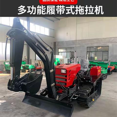 履带拖拉机 水旱两用旋耕机 加装推土铲挖掘机多功能耕地机