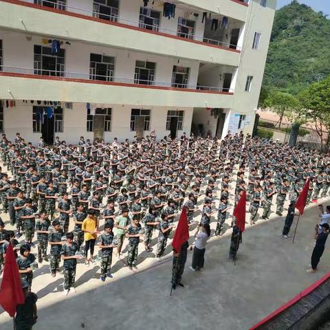 沙场秋点兵，青春展风采——平乐县同安镇第二初级中学2019级初一新生军训会操暨总结大会隆重举行
