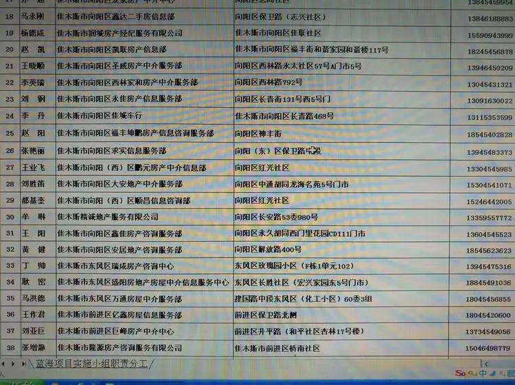 佳木斯已备案房产中介机构