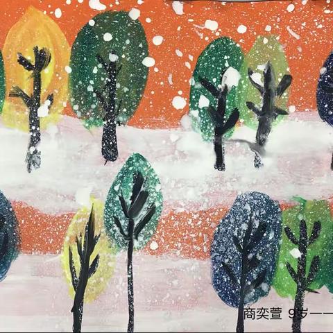 冬日雪景一一三朵美术