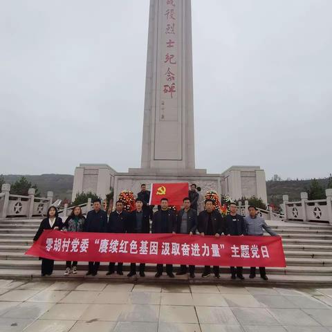 零胡村“赓续红色基因 汲取奋进力量”主题党日暨“我们的节日.清明节”祭扫活动