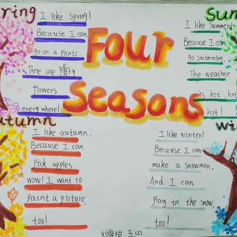 5.2班Seasons小报