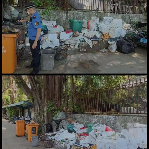 环卫中队“服务督改，执法促改”-逐步推进生活垃圾分类屋建设