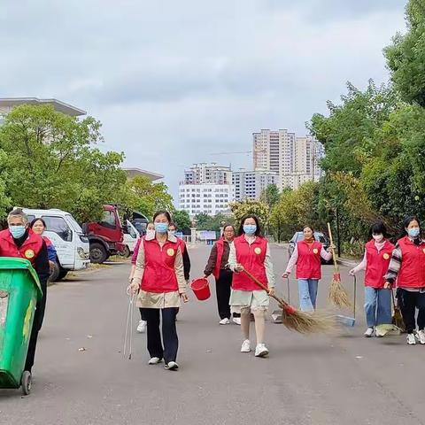 喜迎二十大，共创文明卫生校园——弋阳县特殊教育学校校园周边环境卫生整治活动