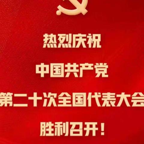 热烈庆祝中国共产党二十大胜利召开