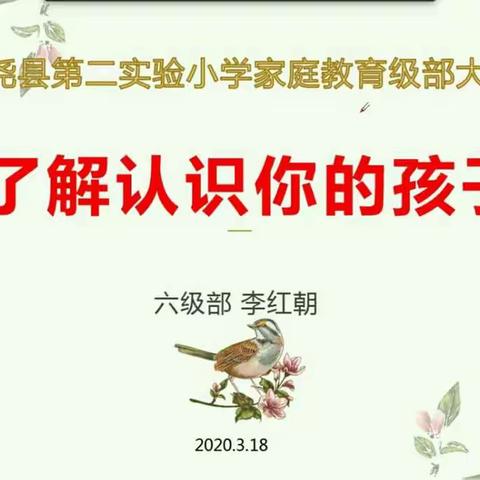 六7班家长课堂《了解认识你的孩子》