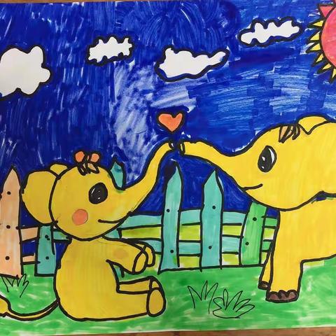 【横栏镇第二小学】一（1）班美术课作品展