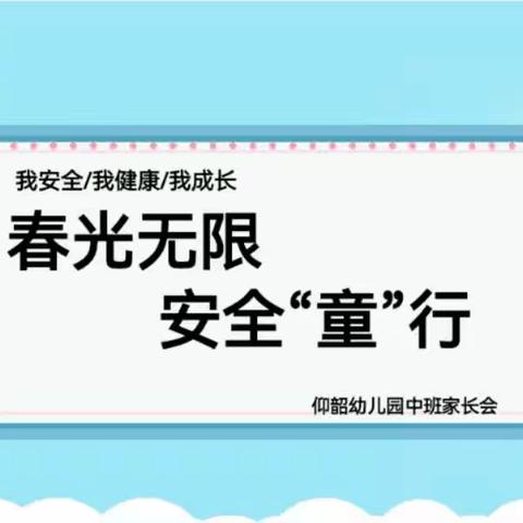 春光无限    安全“童”行——渑池县仰韶幼儿园中班组线上安全专题家长会